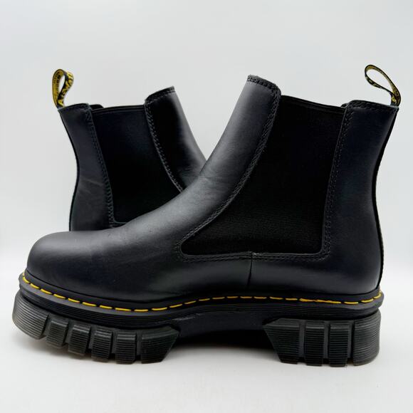 Dr. Martens Womens Audrick Chelsea Boot US 12 EU 45 Black Leather EUC - Picture 7 of 14